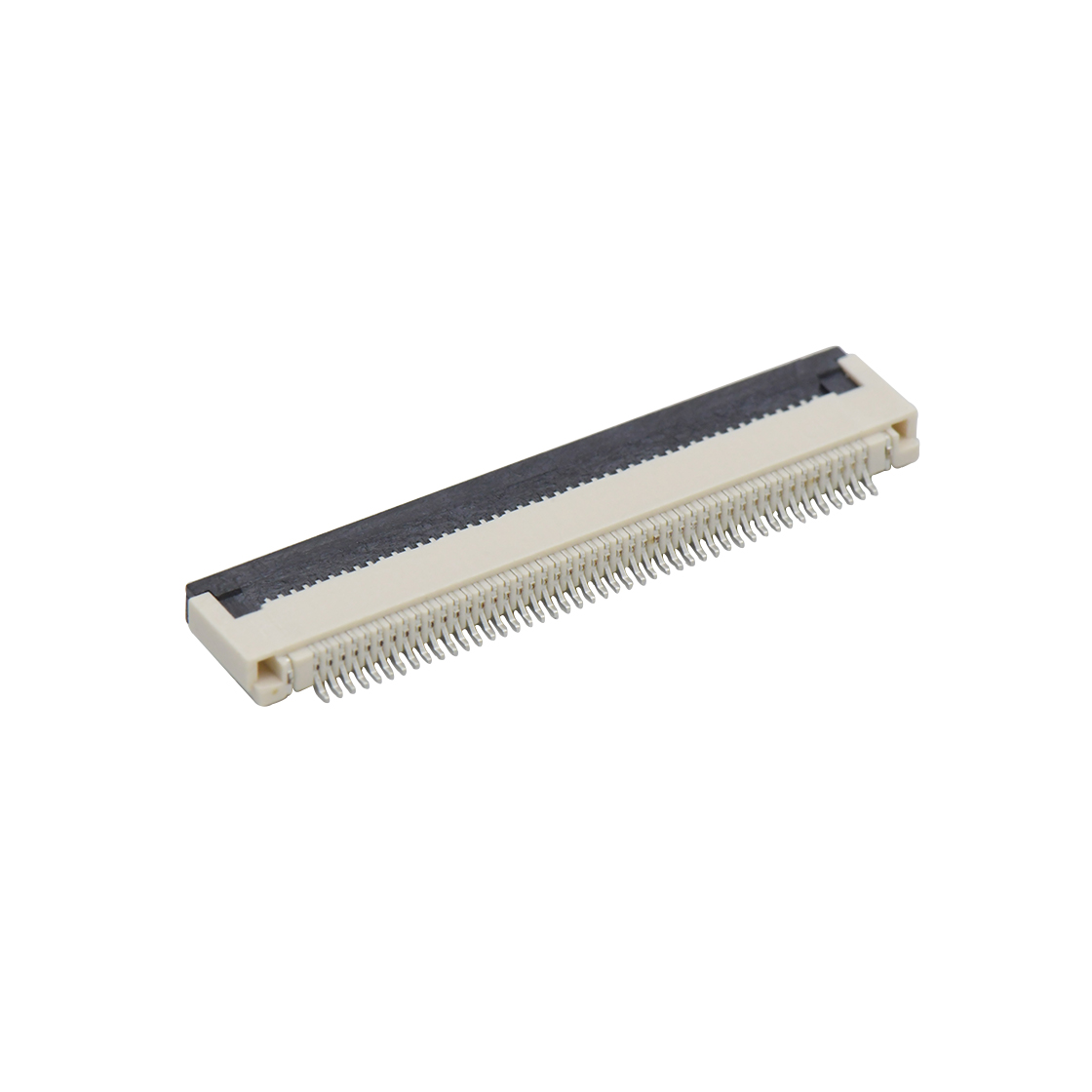 Pitch 0.50mm H2.00mm 卧式下接前掀盖 SMT型 FPC 45Pin 自然色 HF